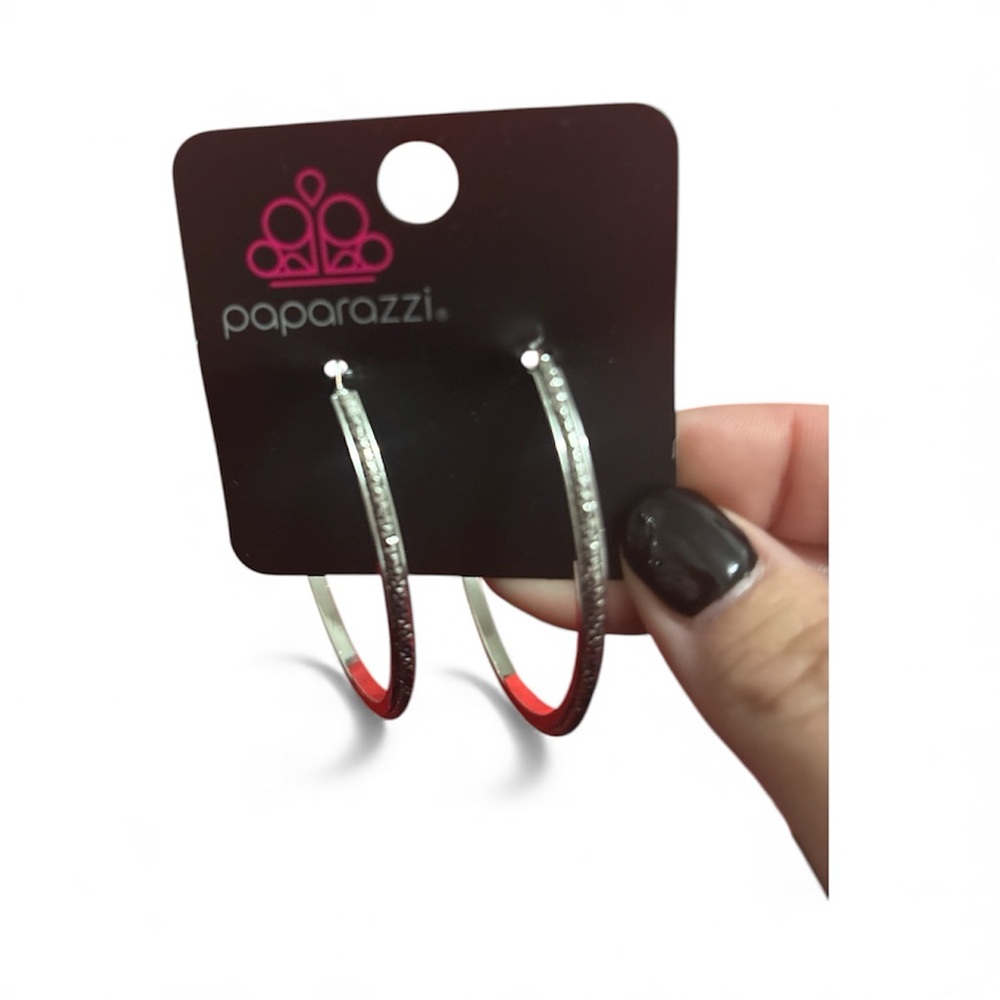 Silver Hoop Earrings NWT